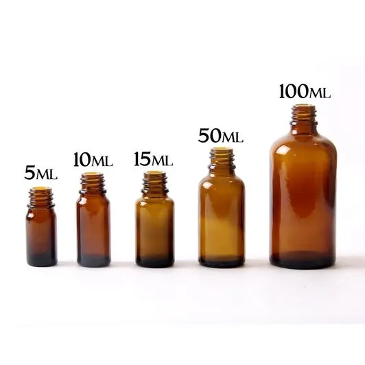 100ml Amber Glass Boston Round Bottle With Tamper Evident Cap (Black or White)