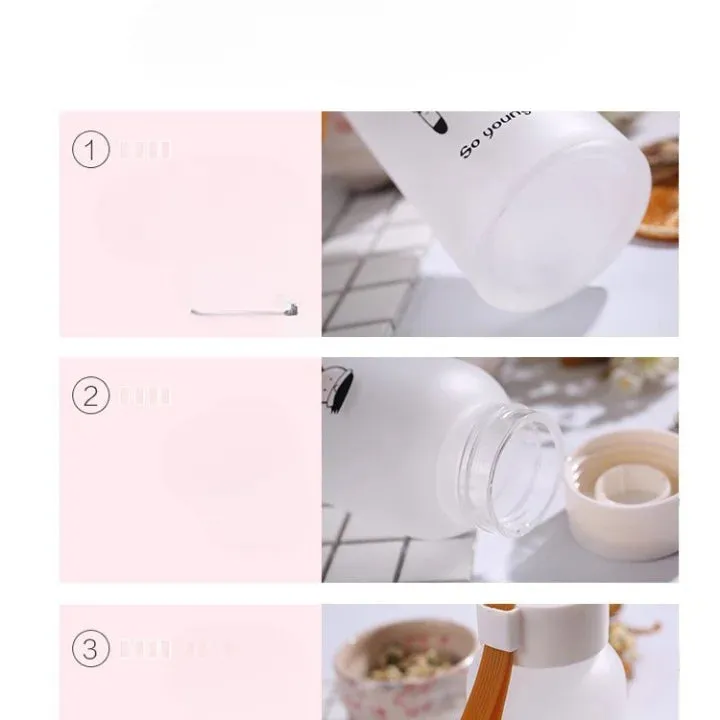 Anime Glass Cup Bottle