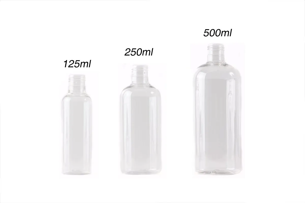 Clear 125ml Tall Boston Round PET Bottle 24/415