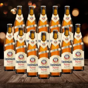 Erdinger Weissbier German Wheat Beer 500ml Bottles - 5.3% ABV (12 Pack)