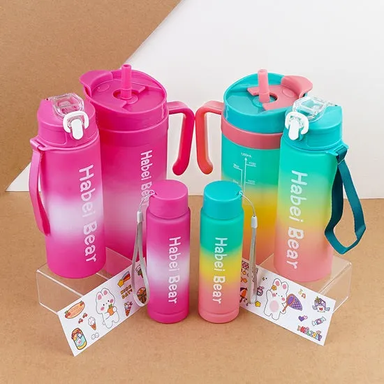 Gradient Color Tumbler Bottle Set