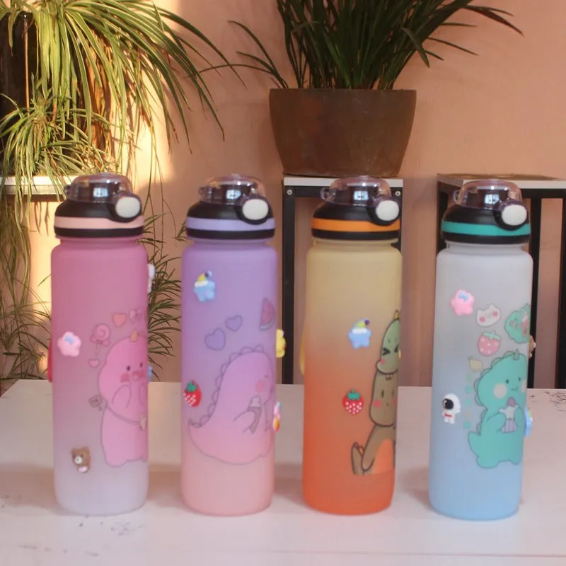 Macron gradient Sipper Bottle with Steel Handle and Rope