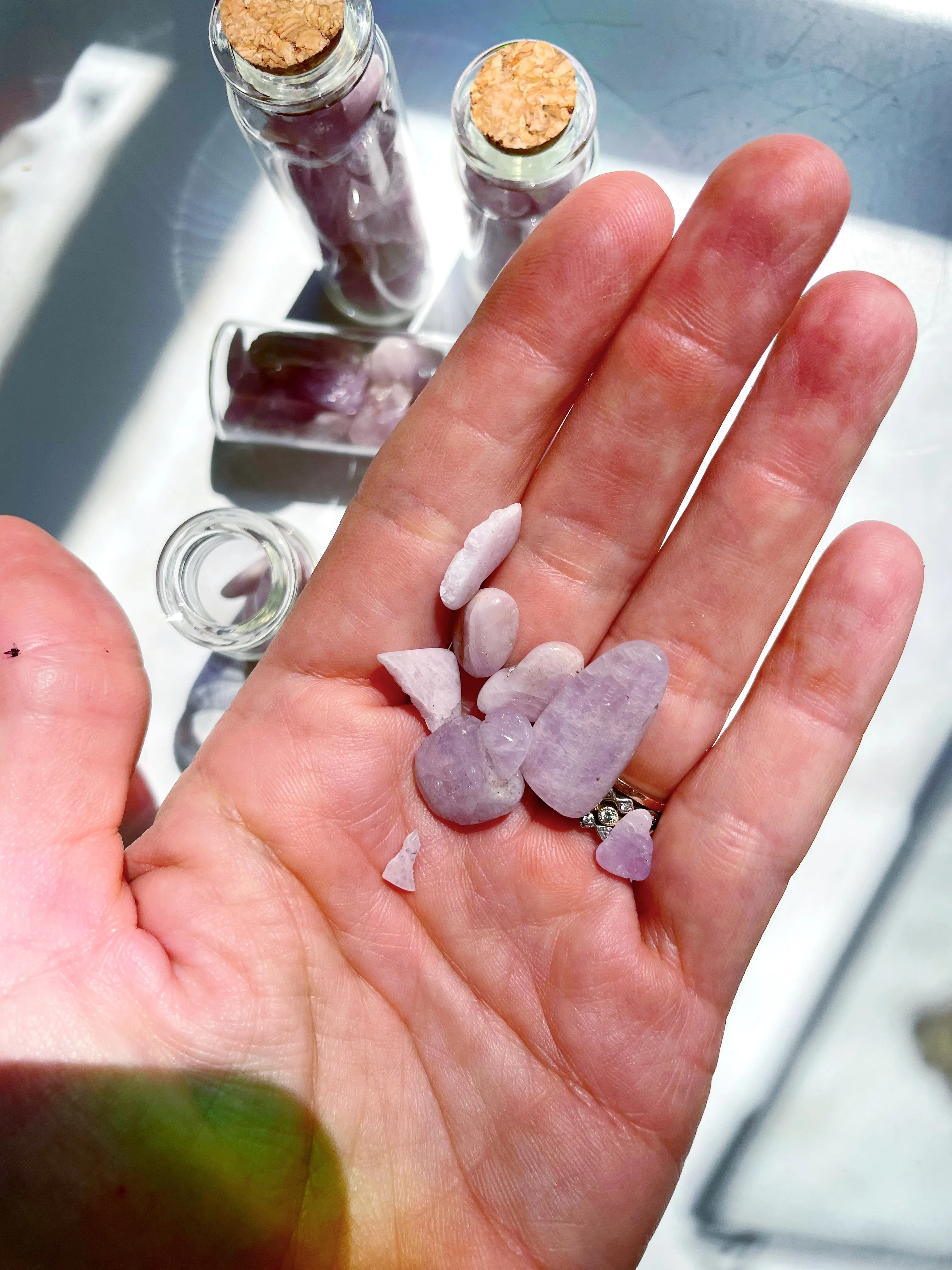 Morganite Chip Bottles