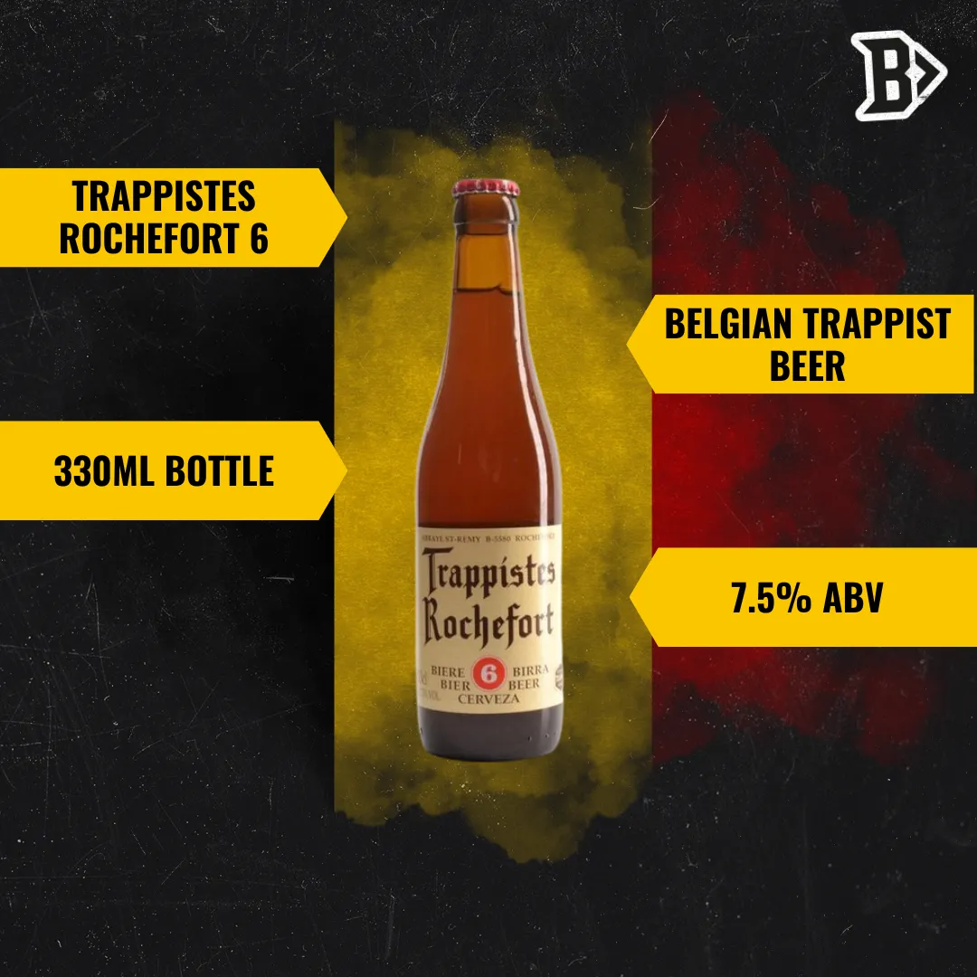 Trappistes Rochefort 6 Belgian Trappist Beer 330ml Bottles - 7.5% ABV (12 Pack)