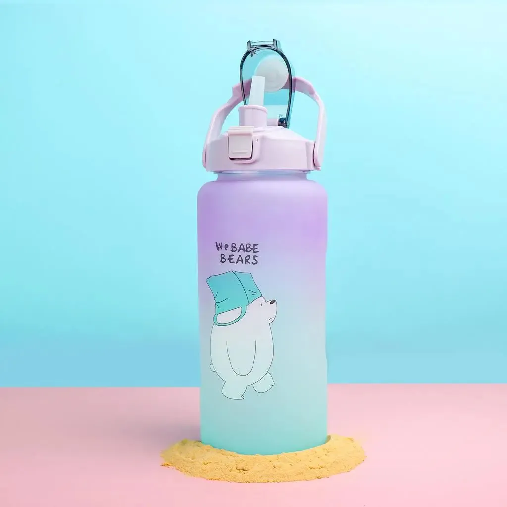 We Bare Bears Large Capacity 2000 ml Water Bottles and Sippers Cup