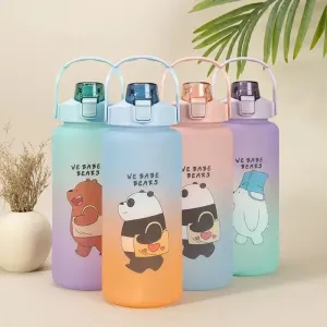 We Bare Bears Large Capacity 2000 ml Water Bottles and Sippers Cup